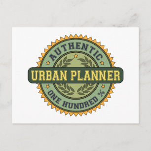 Authentischer Stadtplaner Postkarte
