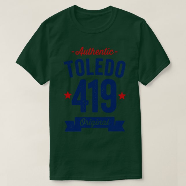 Authentischer Toledo 419 Bereichscode T-Shirt (Design vorne)