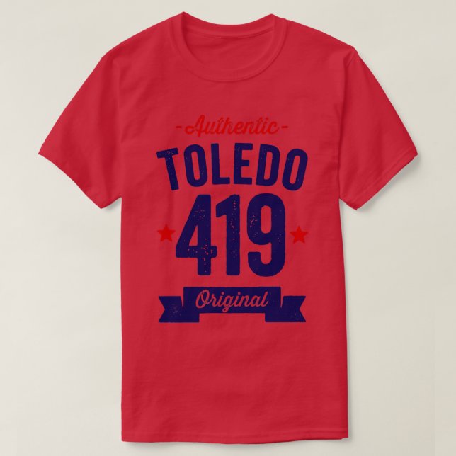 Authentischer Toledo 419 Bereichscode T-Shirt (Design vorne)
