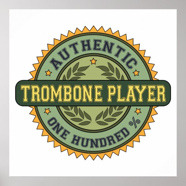 Authentischer Trombone-Player Poster (Vorne)