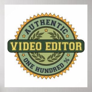 Authentischer Videoherausgeber Poster
