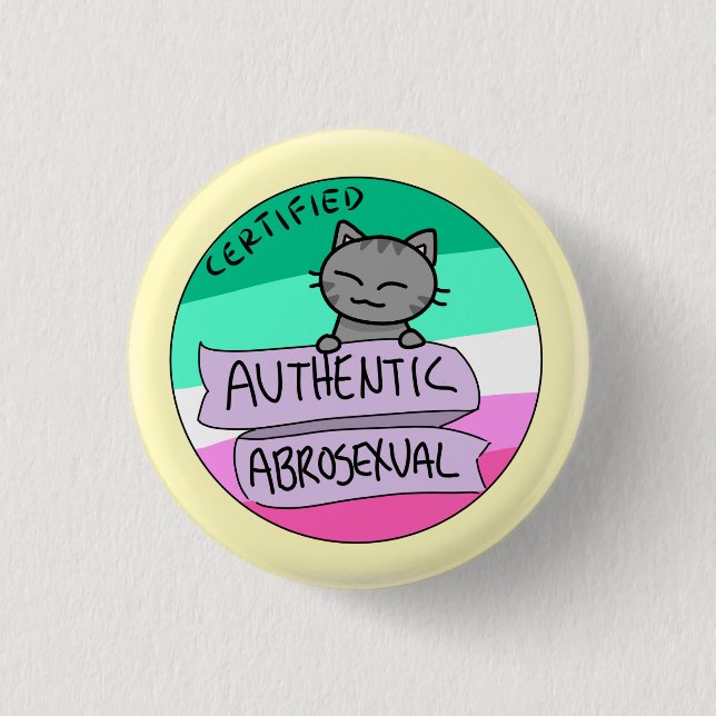 Authentisches Abrosexual Button (Vorderseite)