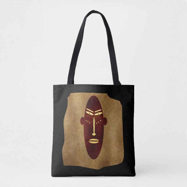 Authentisches abstraktes Aborigine-Gesicht Tasche (Vorderseite)