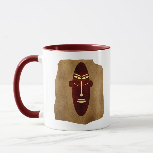 Authentisches abstraktes Aborigine-Gesicht Tasse (Links)