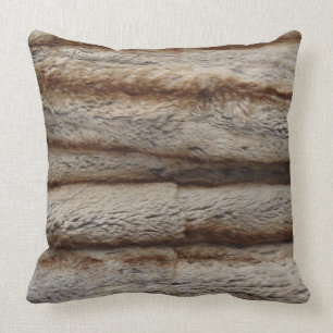 AUTHENTISCHES CHINCHILLA-PELZ-KISSEN HORIZONTAL KISSEN