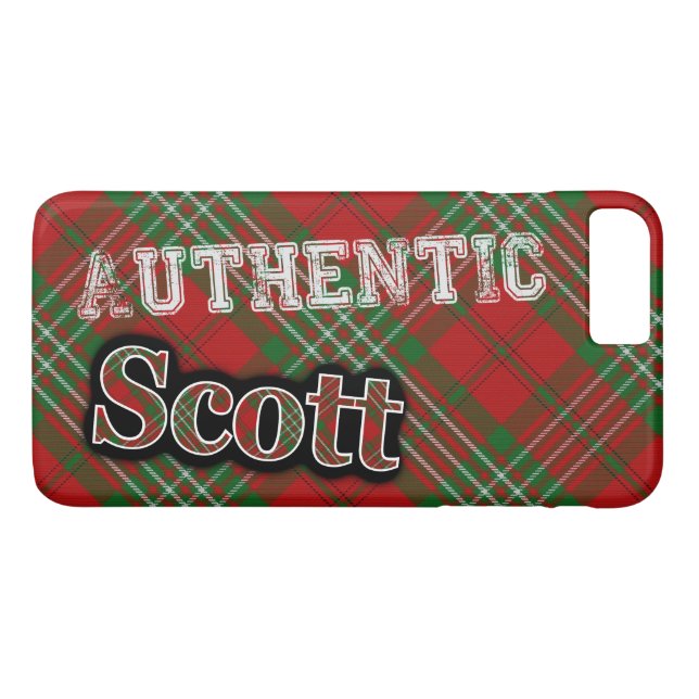 Authentisches Clan Scott Scottish Tartan Design Case-Mate iPhone Hülle (Rückseite (Horizontal))
