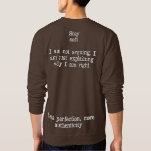 Authentisches Energy Quote Sweatshirt - Real, Soft