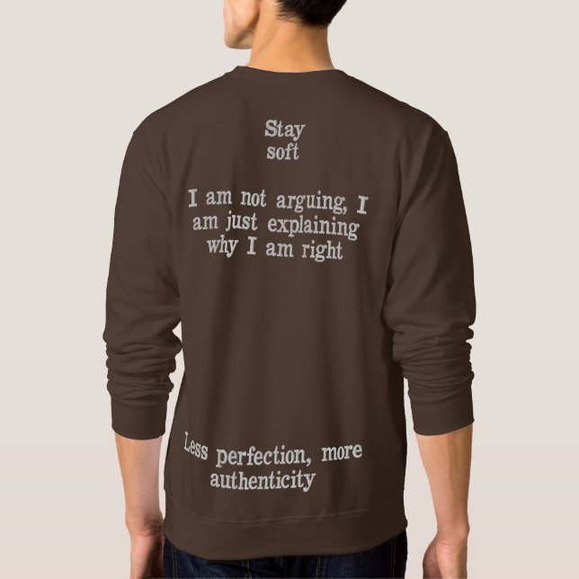 Authentisches Energy Quote Sweatshirt - Real, Soft (Rückseite)