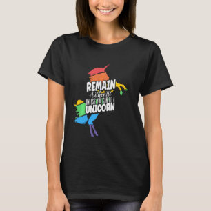 Authentisches farbiges LGBT Unicorn Horseback R T-Shirt