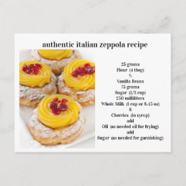 Authentisches italienisches Zeppola Rezept Postkarte
