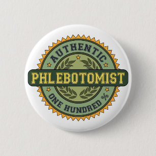 Authentisches Phlebotomist Button