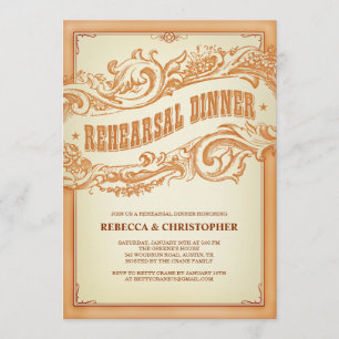 Authentisches Probe-Dinner des alten Westerns Einl Einladung