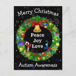 Autisan Christmas Wreath Feiertagspostkarte