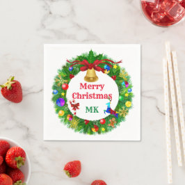 Autisan Christmas Wreath Serviette