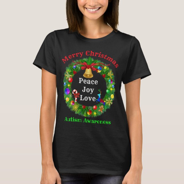 Autisan Christmas Wreath T-Shirt (Vorderseite)
