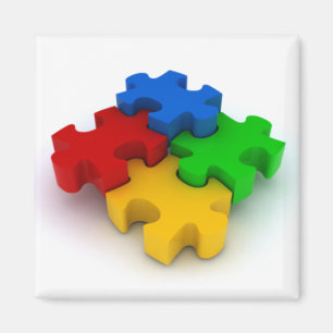 Autism 3D Puzzle Pièces frigo magnets