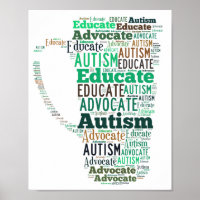 Autism Advocate Educate Poster GoTeamKate