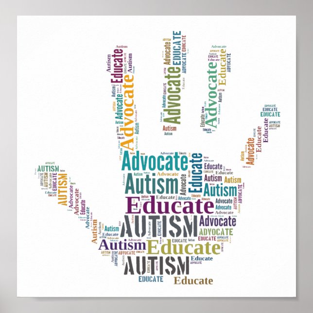 Autism Advocate et Educate Poster GoTeamKate (Devant)