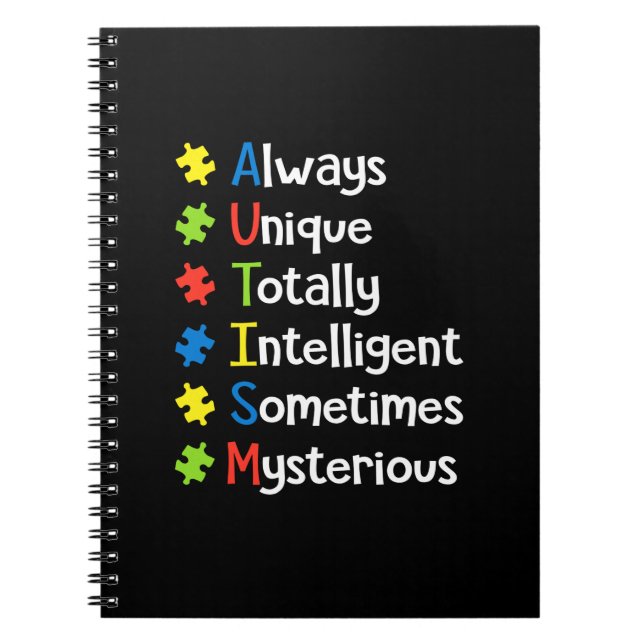 Autism Always Unique Totally Intelligent Sometimes Notizblock (Vorderseite)