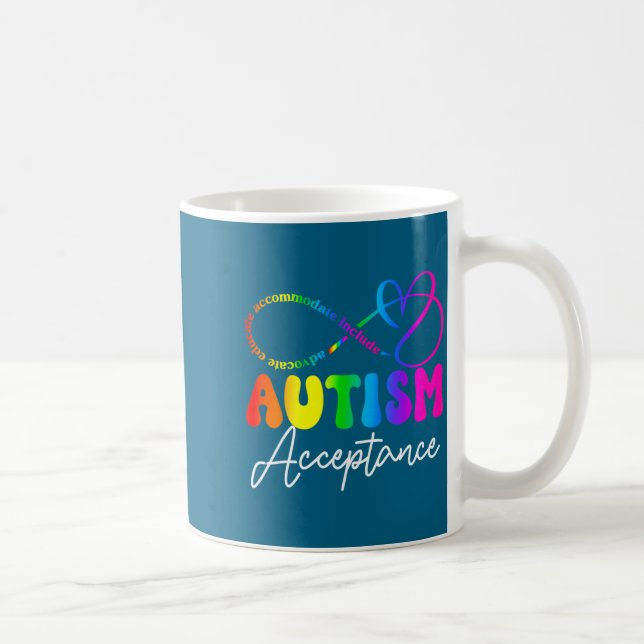 Autism Awareness Acceptance Infinity Symbol Advoca Kaffeetasse (Rechts)