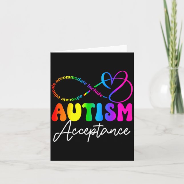 Autism Awareness Acceptance Infinity Symbol Advoca Karte (Vorderseite)