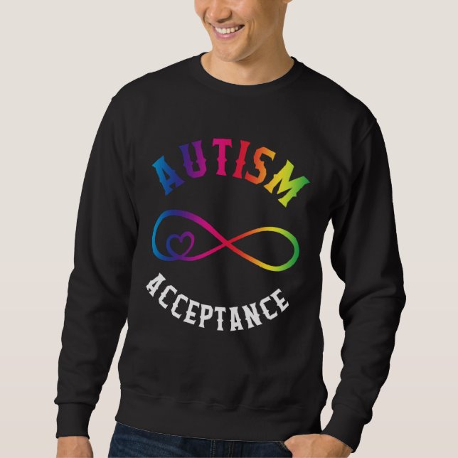 Autism Awareness Acceptance Red Instead Puzzle mom Sweatshirt (Vorderseite)