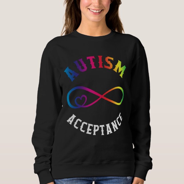 Autism Awareness Acceptance Red Instead Puzzle mom Sweatshirt (Vorderseite)