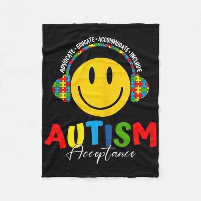 Autism Awareness Acceptance Special Education Teac Fleecedecke (Vorderseite)