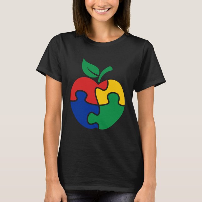 Autism Awareness Apple puzzle Autism T-Shirt (Vorderseite)