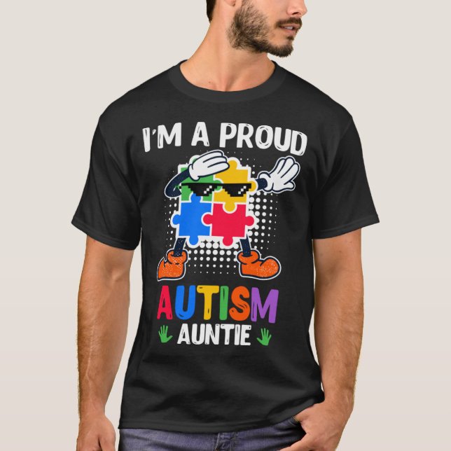 Autism Awareness Aunt Autistic Child Diversity  2 T-Shirt (Vorderseite)
