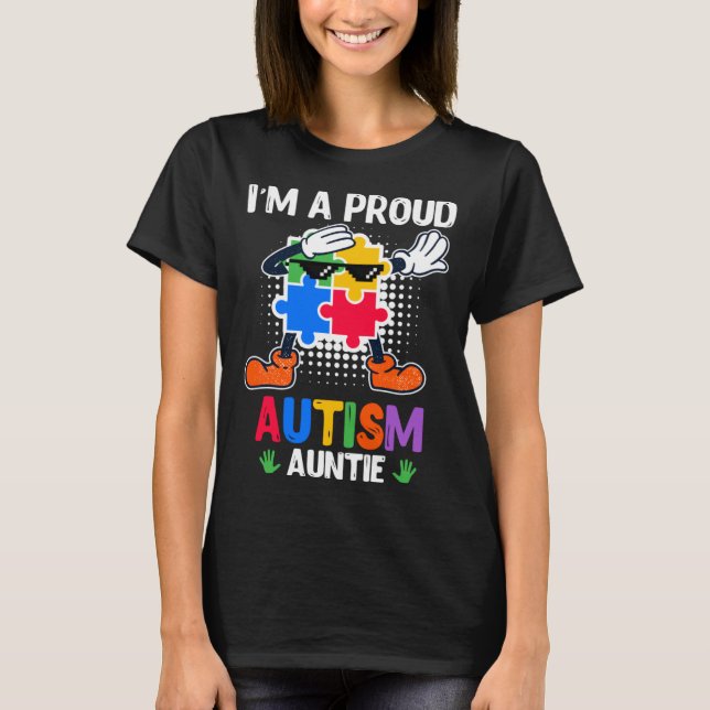 Autism Awareness Aunt Autistic Child Diversity  2 T-Shirt (Vorderseite)