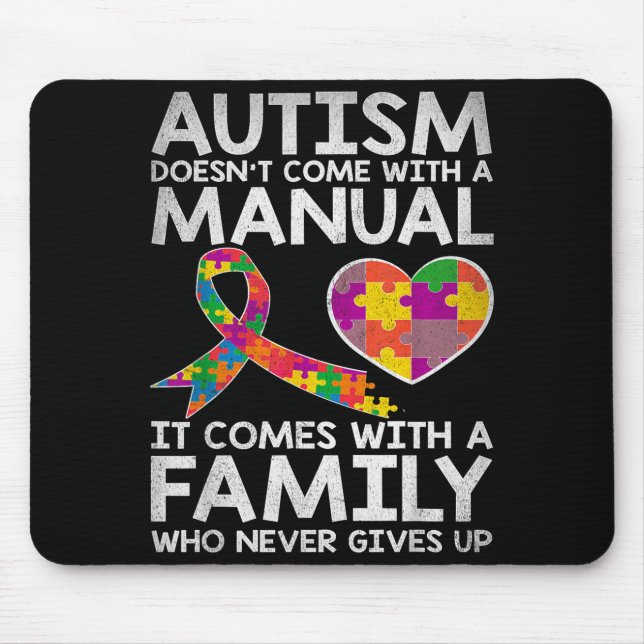 Autism awareness autism doesn't come with a manual mousepad (Vorne)