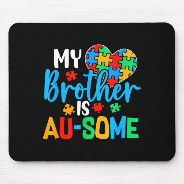 Autism Awareness Autism Squad Support Awesome Boys Mousepad (Vorne)