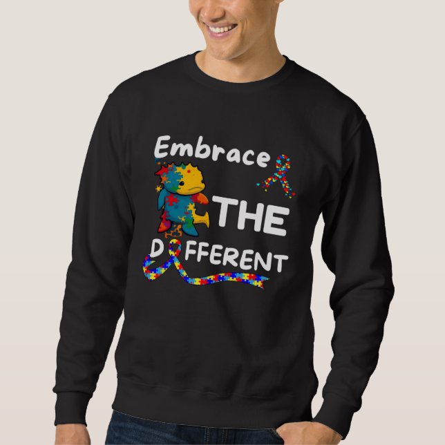 Autism Awareness Axolotl Embrace Different Unmaski Sweatshirt (Vorderseite)