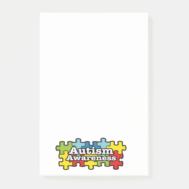 Autism Awareness Banner Post-it Klebezettel (Vorderseite)