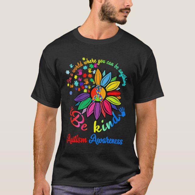 Autism Awareness   Be Kind Puzzle Heart Kindness T-Shirt (Vorderseite)