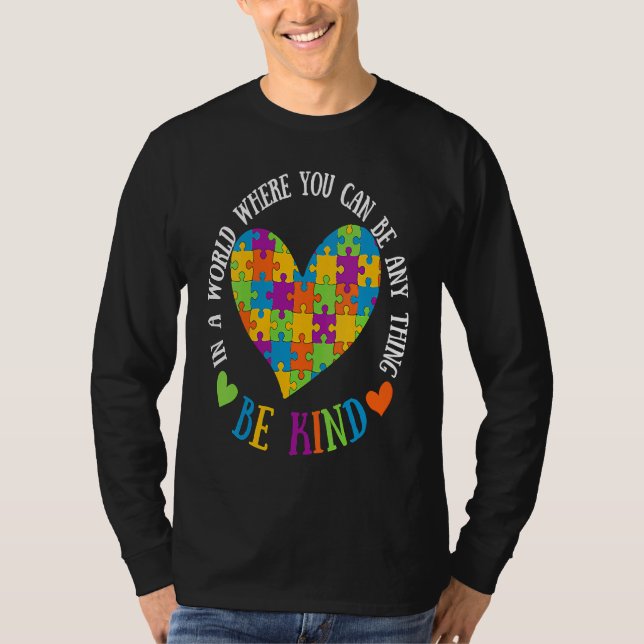 Autism Awareness Be Kind Support Autism  1 T-Shirt (Vorderseite)