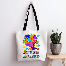 Autism Awareness Boy Puzzle Tote Bag Tasche