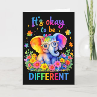 Autism Awareness Cute Elephant Animal Its Ok To Be Karte