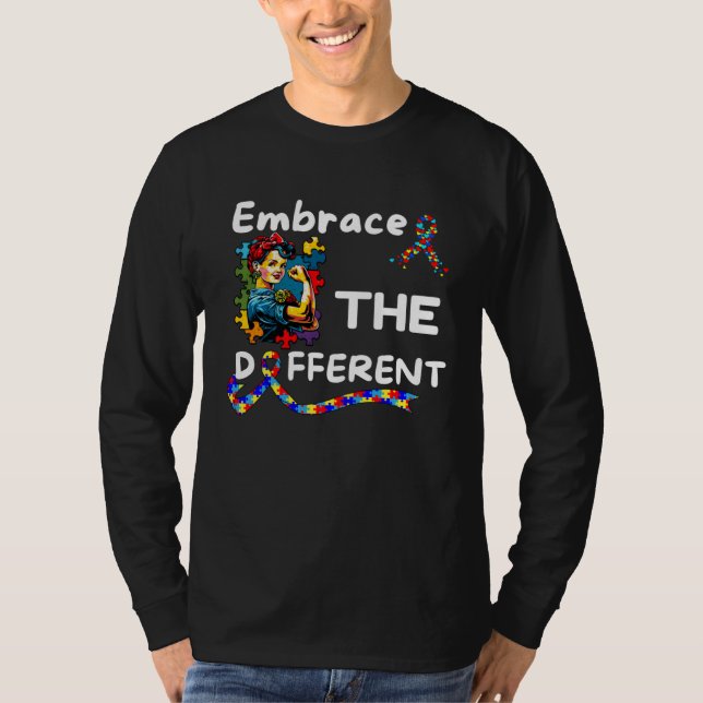 Autism Awareness Embrace Different Unmasking Autis T-Shirt (Vorderseite)