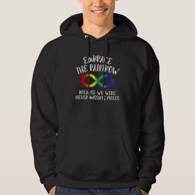 Autism Awareness Embrace The Rainbow Infinity Anti Hoodie (Vorderseite)