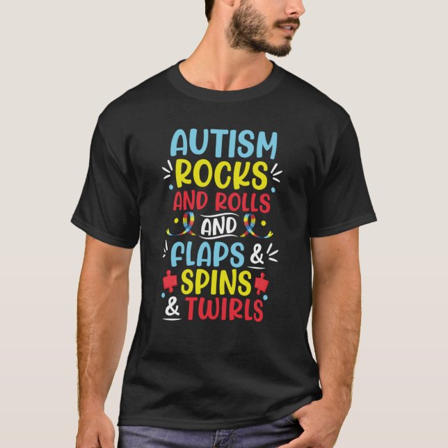 Autism Awareness Family Support Mom Autism Boys Gi T-Shirt (Vorderseite)