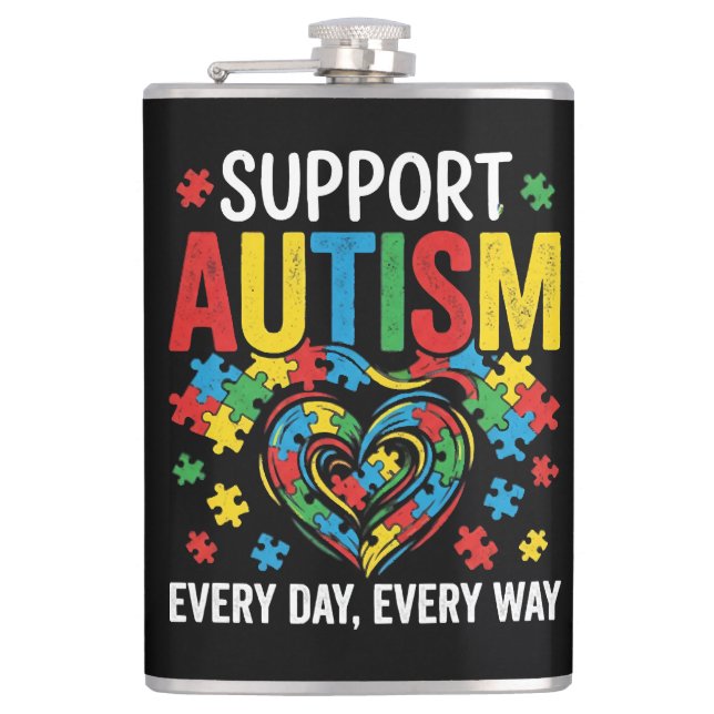 Autism awareness flachmann (Vorderseite)