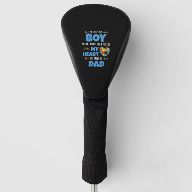 Autism Awareness Gift Autism Dad Golf Headcover (Vorderseite)