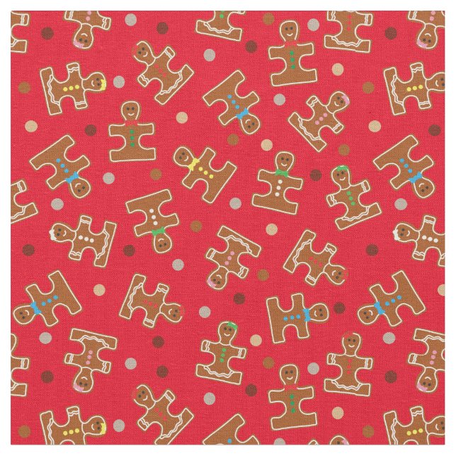 Autism Awareness Ginger Puzzle Men Holiday Stoff (Nahaufnahme)