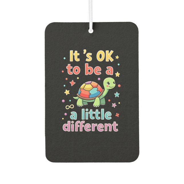 Autism Awareness It's Ok To Be A Little Different  Autolufterfrischer (Vorderseite)
