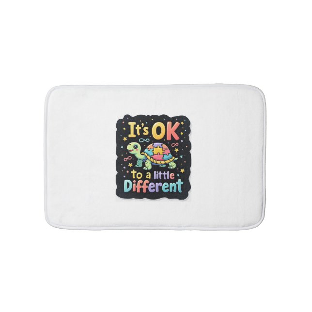 Autism Awareness It's Ok To Be A Little Different  Badematte (Vorderseite)