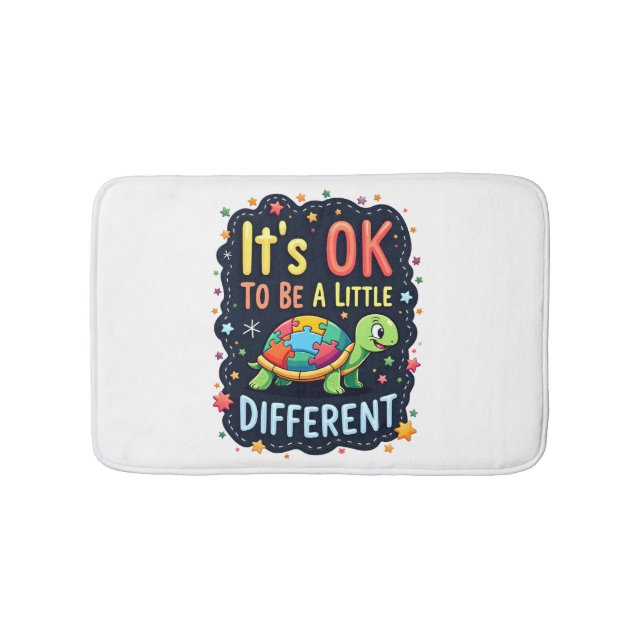 Autism Awareness It's Ok To Be A Little Different  Badematte (Vorderseite)
