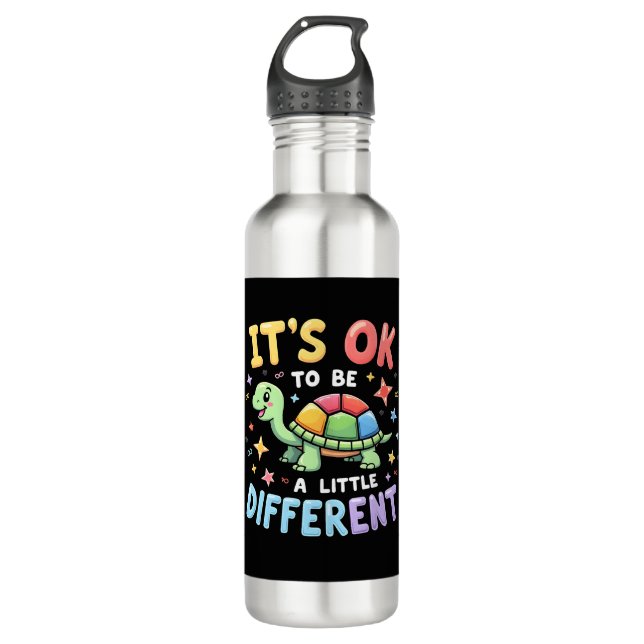 Autism Awareness It's Ok To Be A Little Different  Edelstahlflasche (Vorderseite)