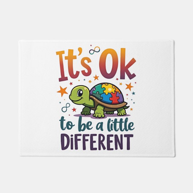 Autism Awareness It's Ok To Be A Little Different  Fußmatte (Vorderseite)